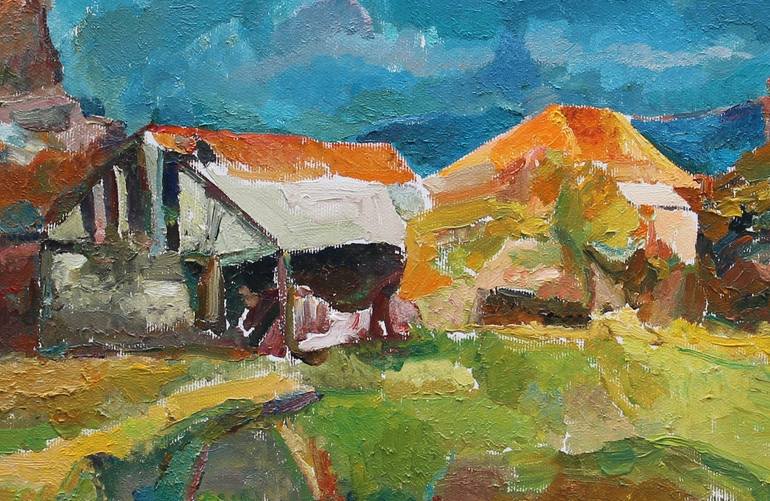 Original Abstract Expressionism Landscape Painting by Taron Khachatryan
