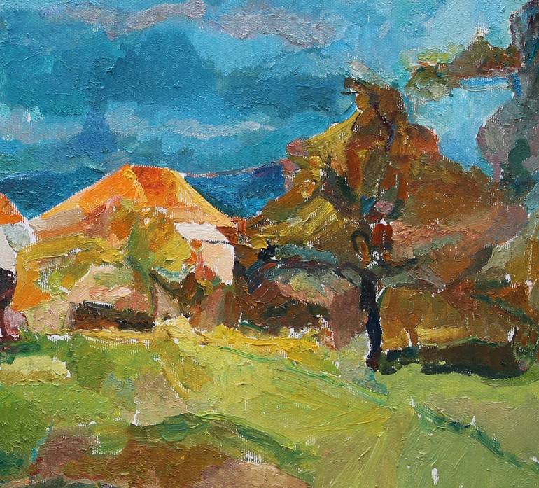 Original Abstract Expressionism Landscape Painting by Taron Khachatryan