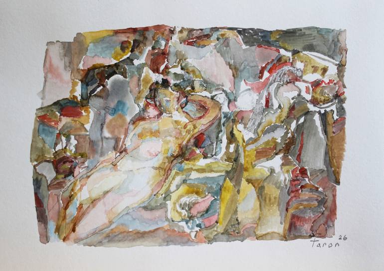 Original Abstract Expressionism Women Painting by Taron Khachatryan