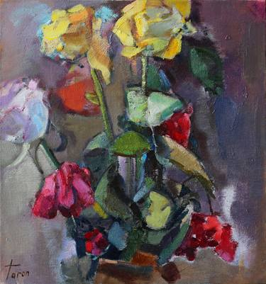 Original Expressionism Floral Paintings by Taron Khachatryan