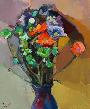 Original Abstract Expressionism Floral Paintings by Taron Khachatryan