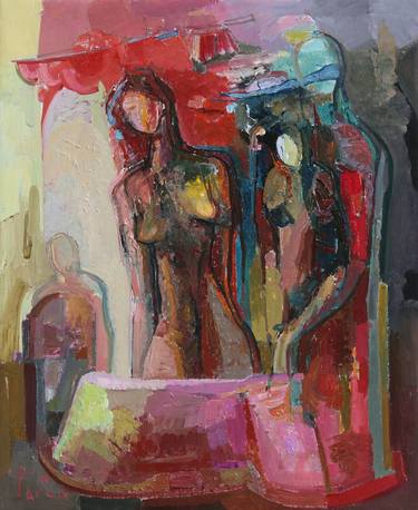 Original Abstract Expressionism Family Paintings by Taron Khachatryan
