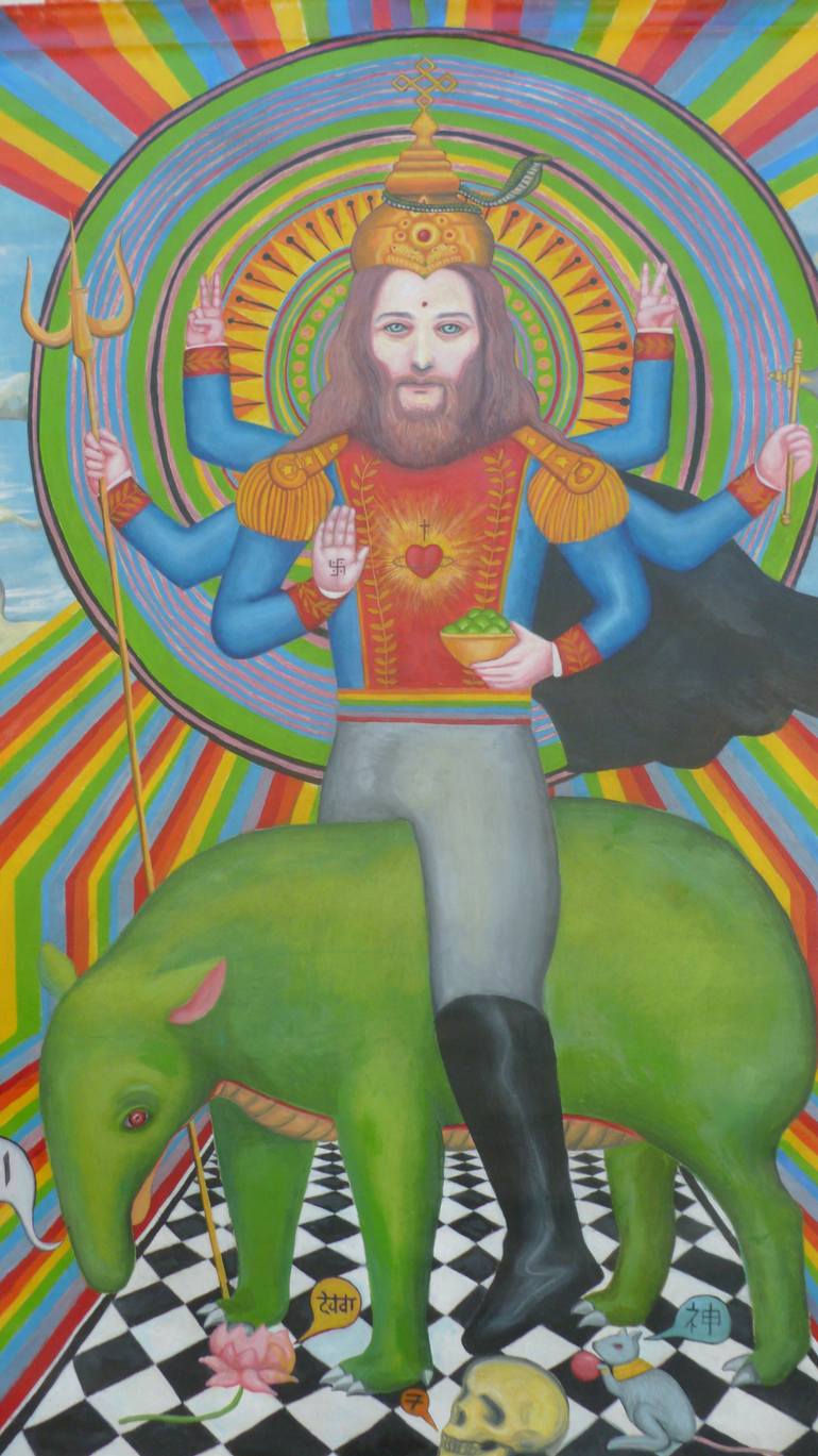 Original Figurative Fantasy Painting by Carlos Sánchez Becerra