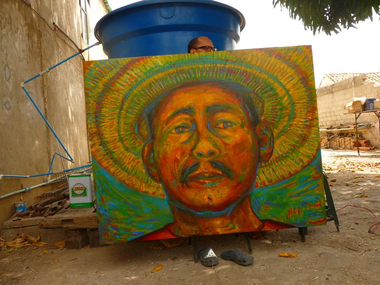 Original Expressionism People Painting by Carlos Sánchez Becerra