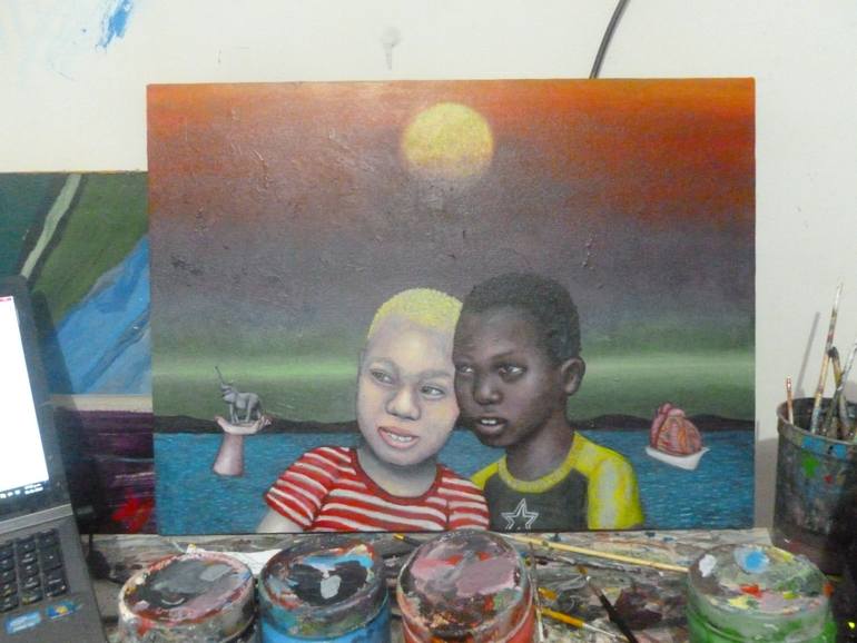 Original Figurative People Painting by Carlos Sánchez Becerra