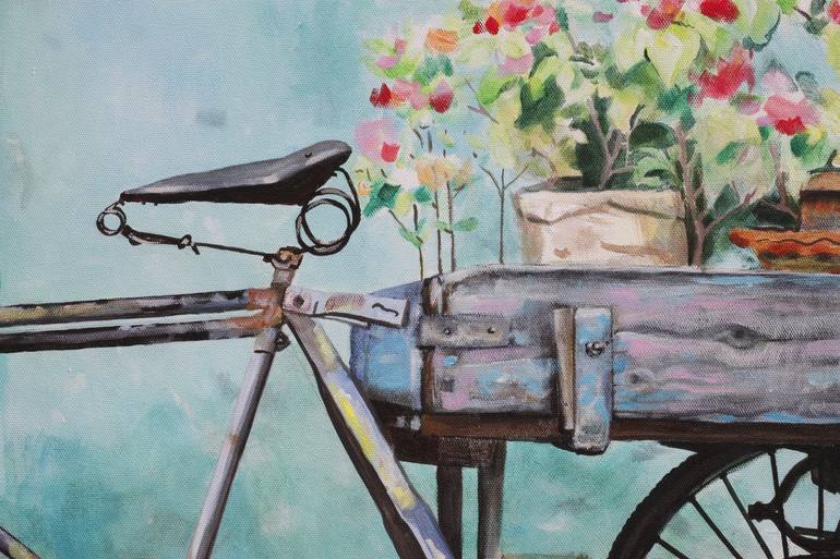 Original Bicycle Painting by Cor Bosman