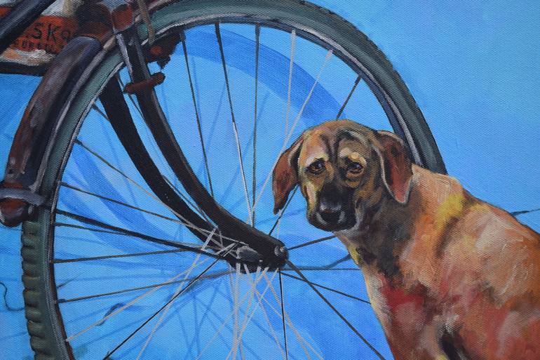 Original Bicycle Painting by Cor Bosman