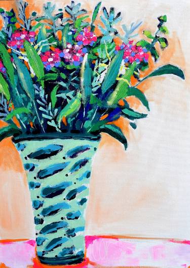 Original Impressionism Floral Paintings by Cor Bosman