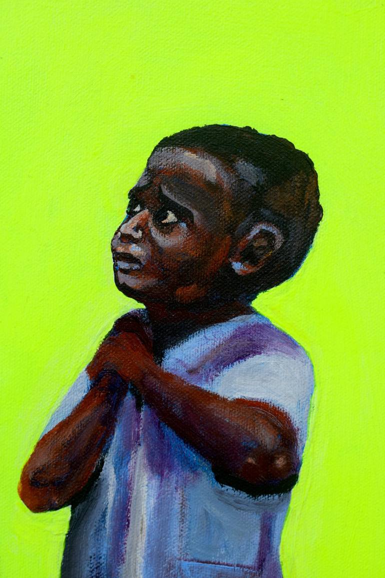 Original Fine Art Children Painting by Cor Bosman