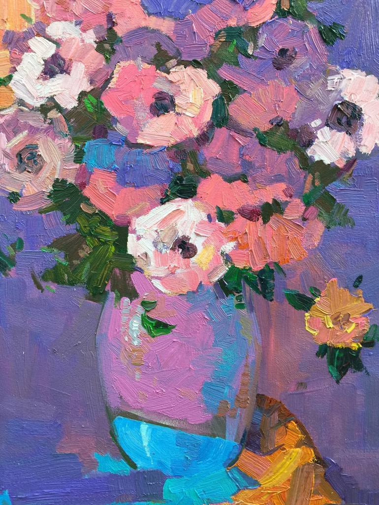 Original Expressionism Floral Painting by Sergey Redyoga