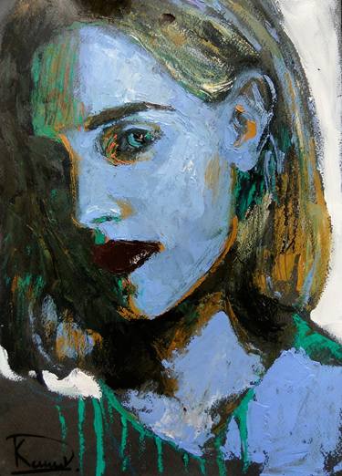 Print of Expressionism Portrait Paintings by Ksenia Datsiuk