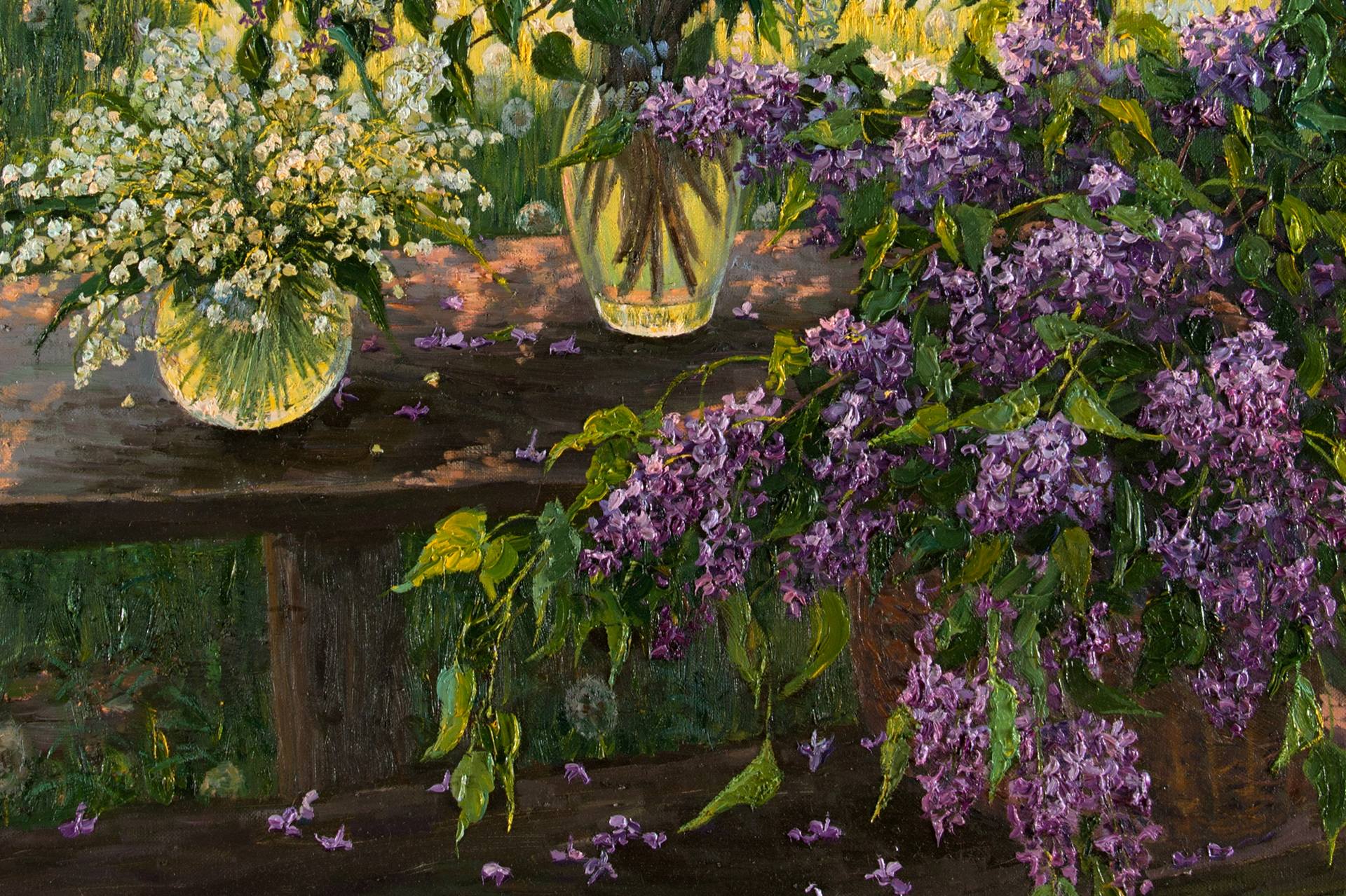 Still Life with Lilacs and Lilies of the Valley by Elena