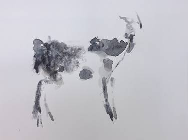 Original Minimalism Animal Paintings by Raluca Spataru