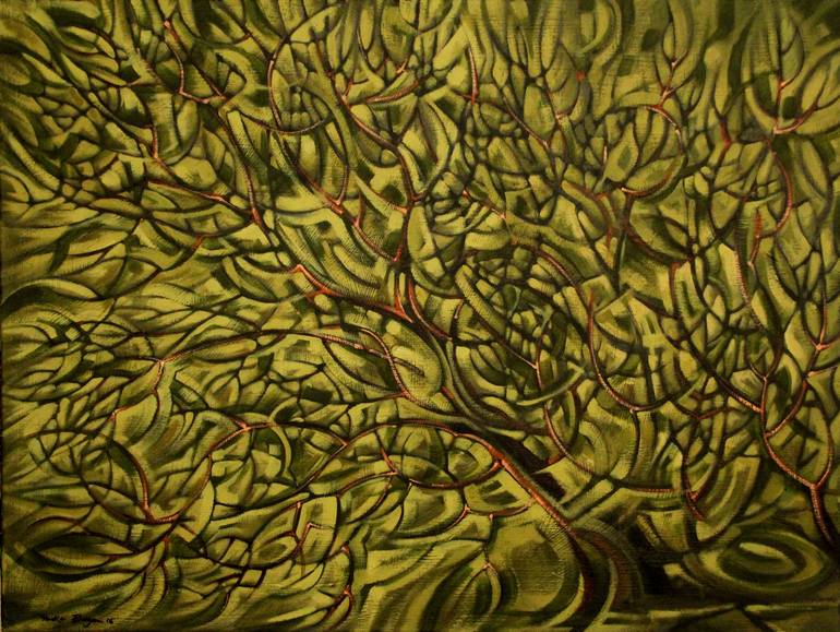 Abstract Tree Form Painting by Michael Brogan | Saatchi Art