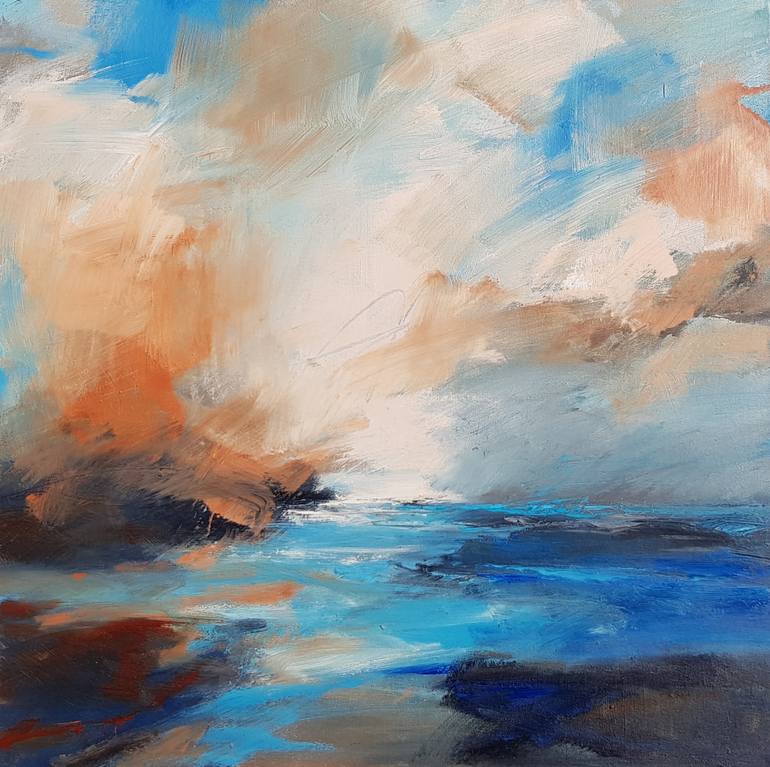 Original Expressionism Seascape Painting by Andrew Kinmont