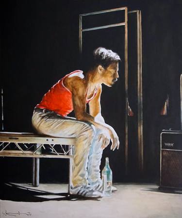 Original Figurative Cinema Paintings by Sabine Thiede ART