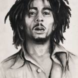 Bob Marley (charcoal portrait) by Guy B Roames