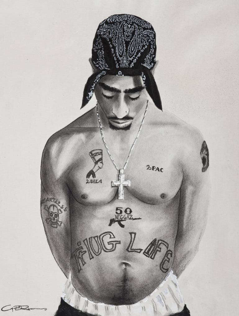 drawing of tupac