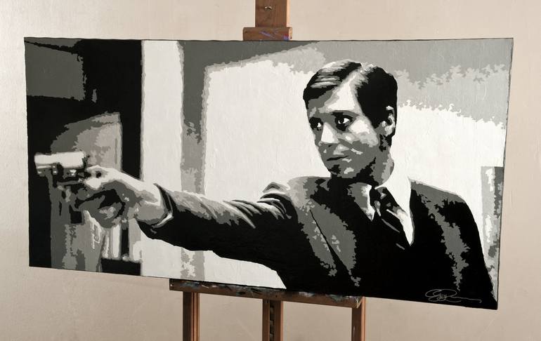 Original Black & White Pop Culture/Celebrity Painting by Guy B Roames