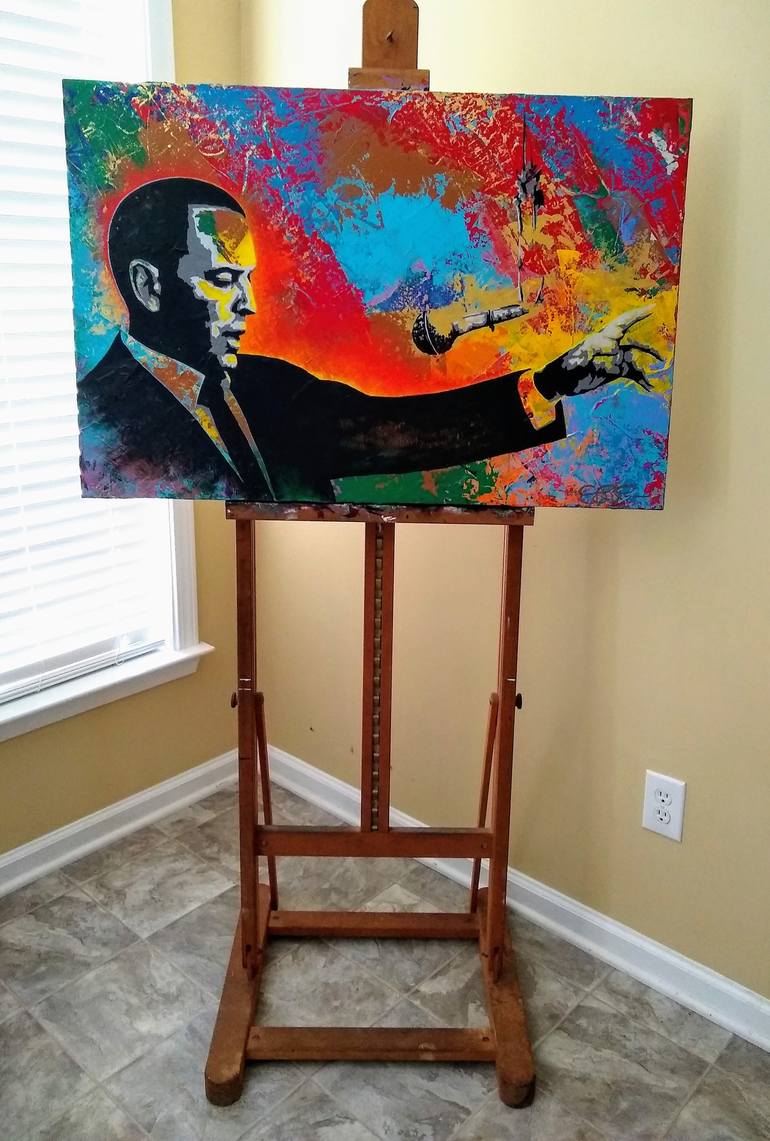 Original Abstract Pop Culture/Celebrity Painting by Guy B Roames