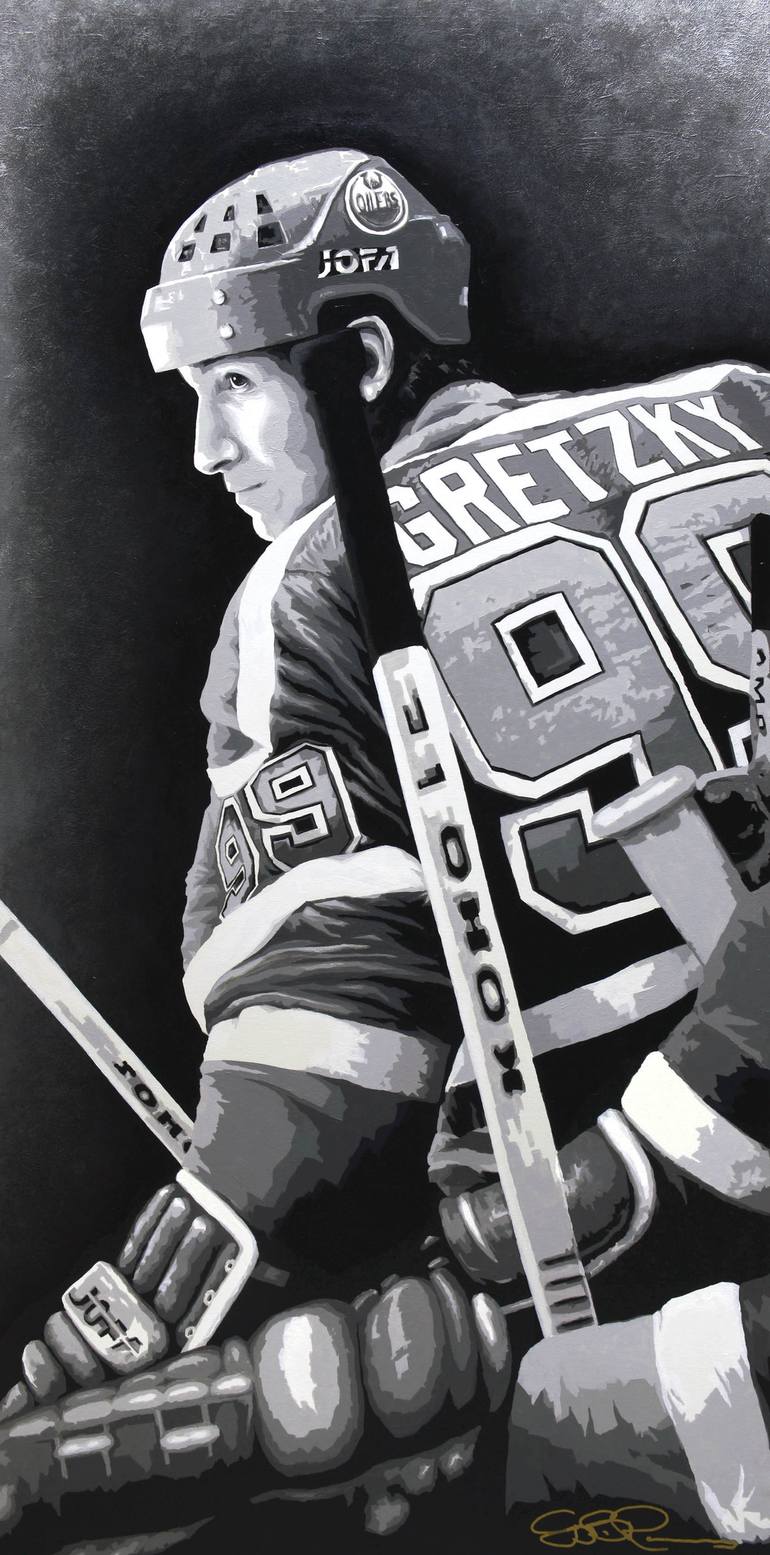 Wayne Gretzky Painting by Guy B Roames | Saatchi Art