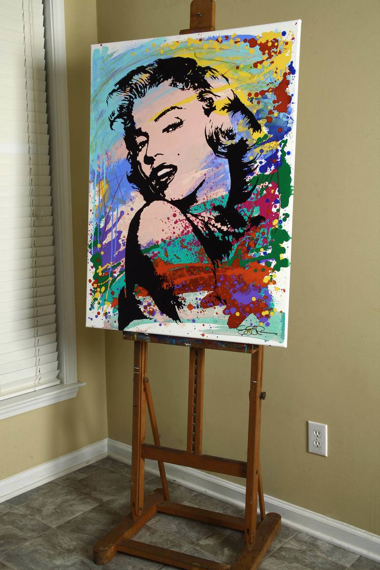 Original Abstract Pop Culture/Celebrity Painting by Guy B Roames