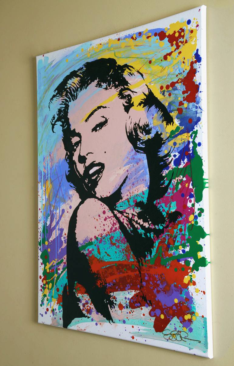 Original Abstract Pop Culture/Celebrity Painting by Guy B Roames