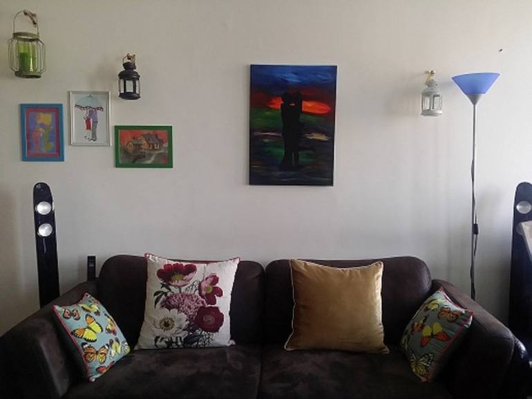 Original Expressionism Love Painting by Teresa Albert