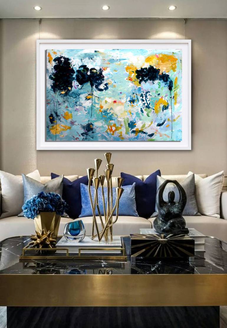 LARGE ABSTRACT MIRKA'S GARDEN Painting by Veljko Martinovic | Saatchi Art