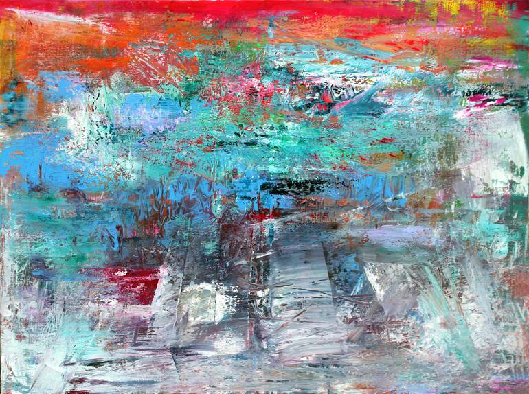 Original Abstract Painting by Veljko Martinovic | Abstract Art on Canvas | EXTRA LARGE PAINTING - THE SECRET OF LIFE -