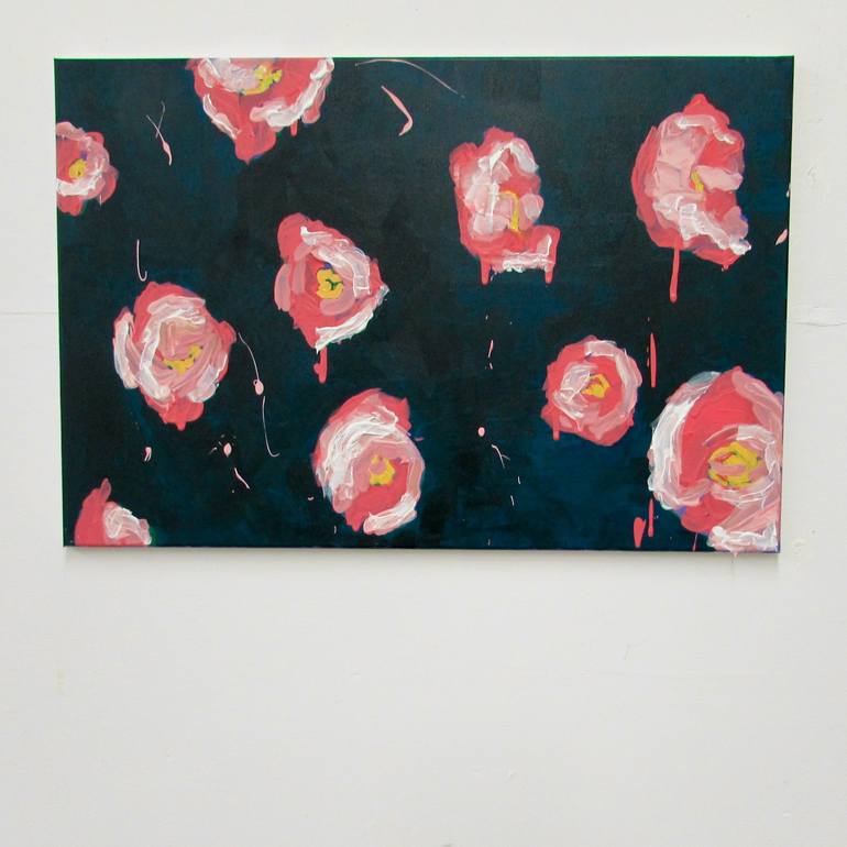 Original Pop Art Floral Painting by Megan Coonelly