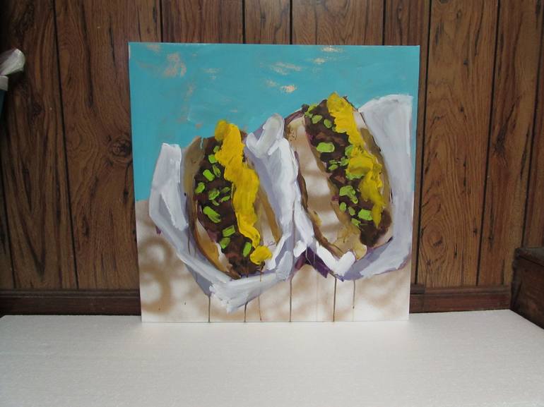 Original Abstract Expressionism Food Painting by Megan Coonelly