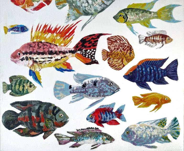 Original Realism Fish Painting by Daria Shtaldeker