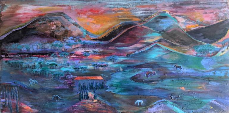 Original Abstract Expressionism Landscape Painting by Gaya Kairos