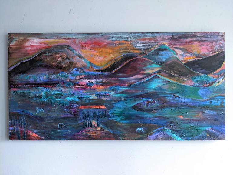 Original Abstract Expressionism Landscape Painting by Gaya Kairos