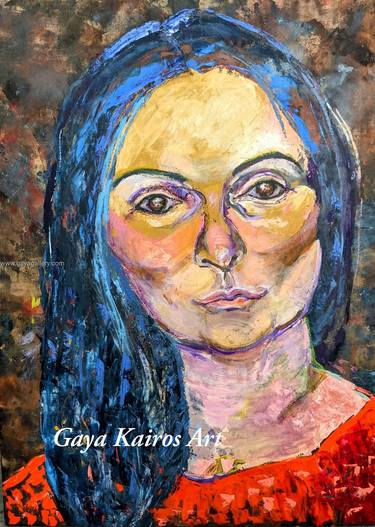Original Expressionism People Painting by Gaya Kairos
