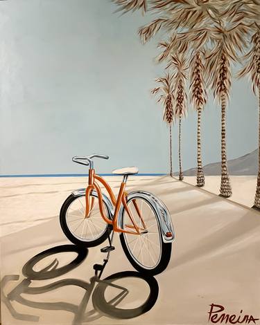 Original Realism Bicycle Painting by Nigel Perreira