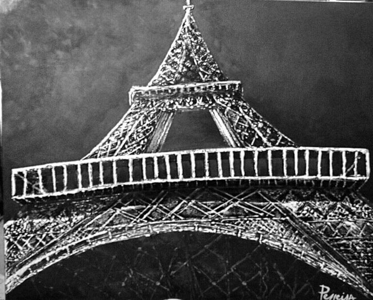 La Tour Eiffel Painting By Nigel Perreira Saatchi Art