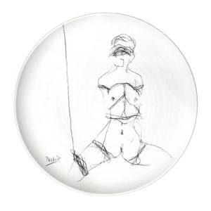 Collection drawings on porcelain