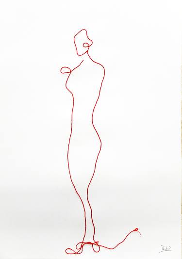 Original Minimalism Nude Drawings by Patrice Palacio