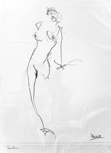 Print of Minimalism Nude Drawings by Patrice Palacio