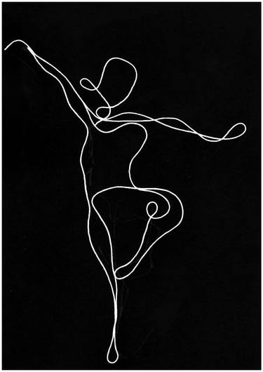 Original Minimalism Body Drawings by Patrice Palacio