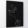 I wanted to capture in my drawing the dazzling dance, movement, suspension.
In a drawing gesture translate the apparent ease of the dance gesture. My free hand. My mind in action. "
Fast, lightning-fast execution. Instant. One shot.