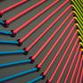 This is a modern abstract wall hanging. The background of this piece is grey. The eyelets are gloss black. The shoelace is Neon Blue, Pink, Orange and Yellow.

This piece is not framed and will require a frame in order for it to be hung

This piece of artwork will arrive with you in a solid wooden crate for protection.

Signed & dated on back.