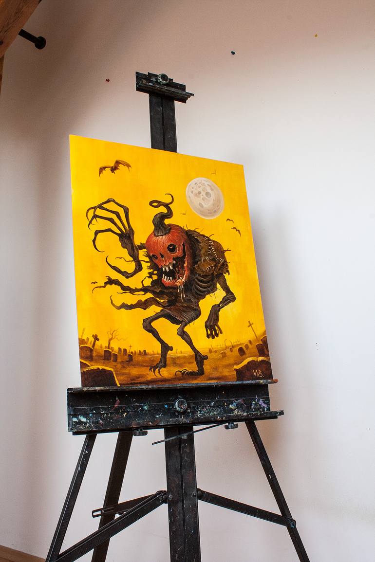 Original Pop Art Fantasy Painting by Vladimir Chebakov