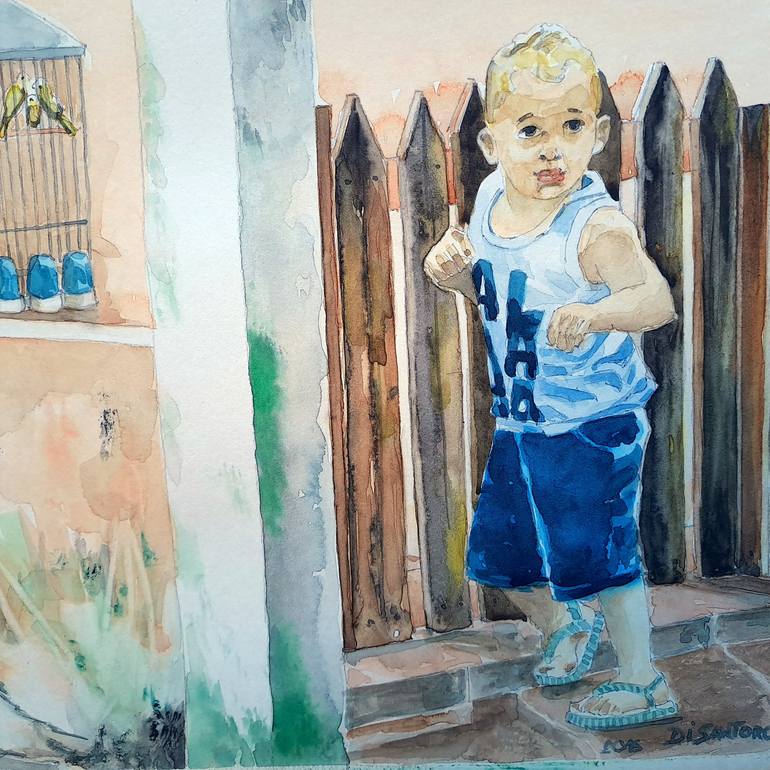 Original Contemporary Children Painting by Paulo Di Santoro