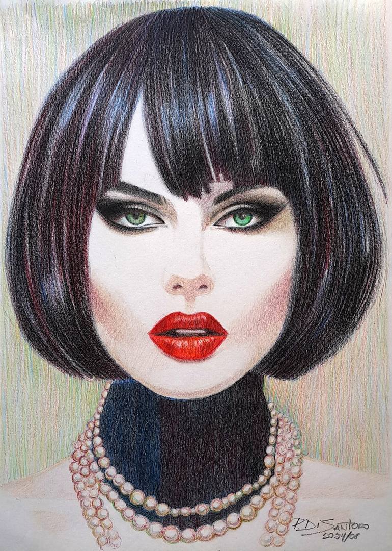 Print of Figurative Women Drawings by Paulo Di Santoro