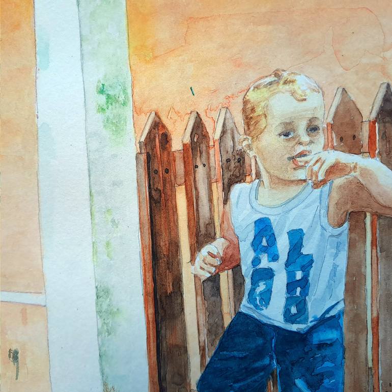 Original Kids Painting by Paulo Di Santoro