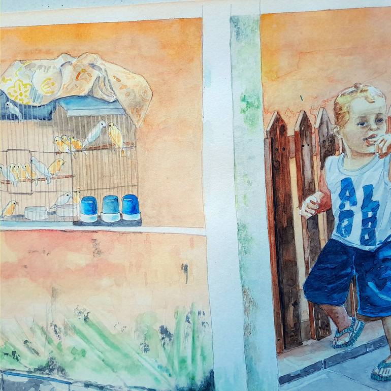 Original Kids Painting by Paulo Di Santoro