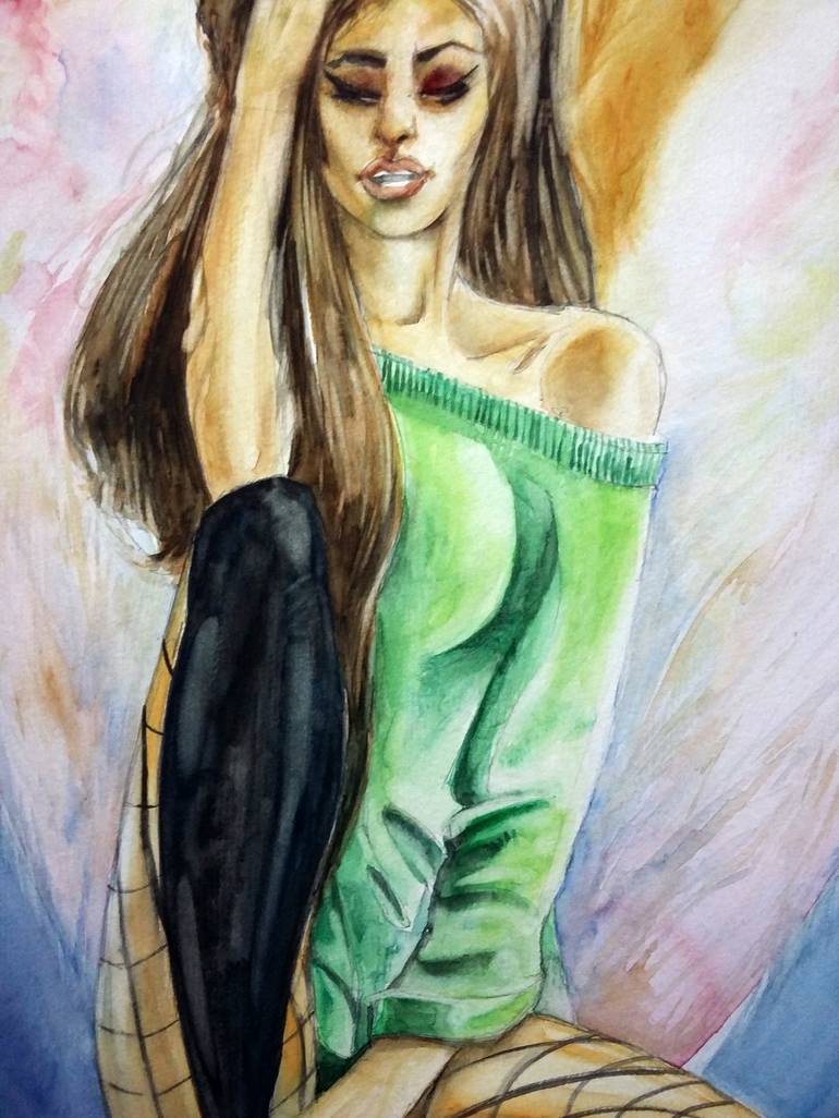 Original Women Painting by Paulo Di Santoro